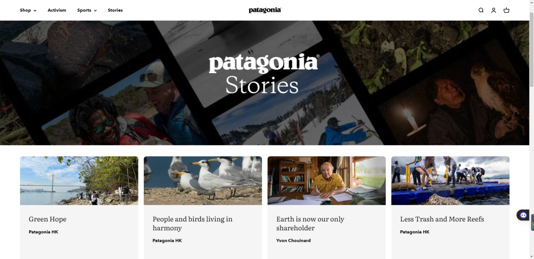 Patagonia网站